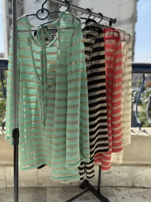 Striped Shimmery CoverUp