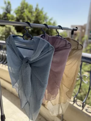 Shimmery wrap around coverup